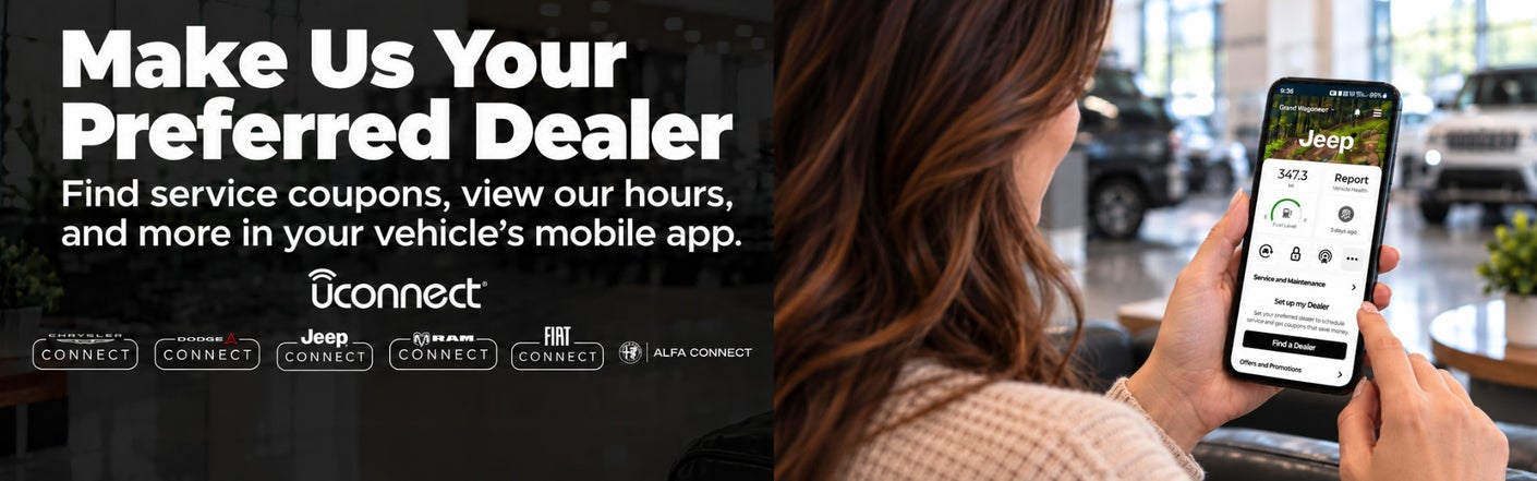 uconnect® make us your preferred dealer | Cavenaugh Chrysler Dodge Jeep Inc in Walnut Ridge AR